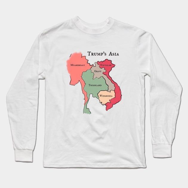 Thighland - Anti Trump Long Sleeve T-Shirt by karutees